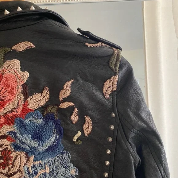 BLANKNYC Flower Studded Faux Leather Jacket - Picture 9 of 11